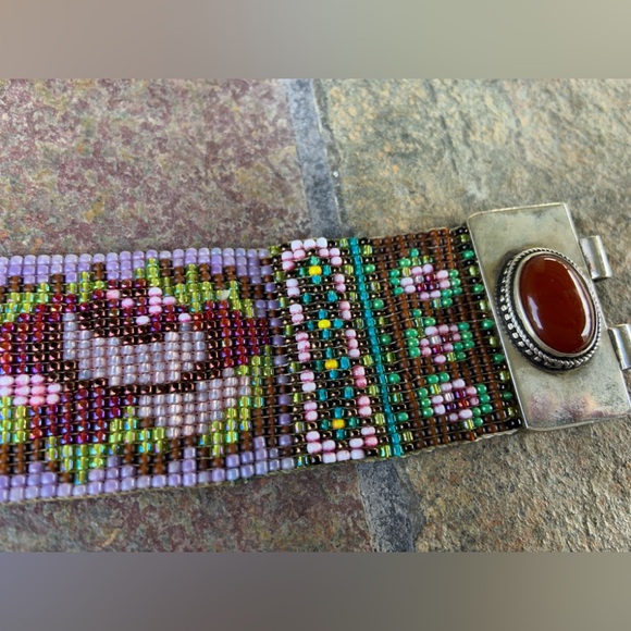 Chili Rose Beadz Beautiful Handmade Jenna Rose Bead & Sterling Silver Bracelet - Picture 8 of 11